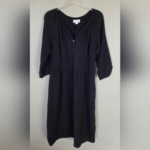 Velvet by Graham & Spencer 100% Cotton Black Gauze Dress Size XS